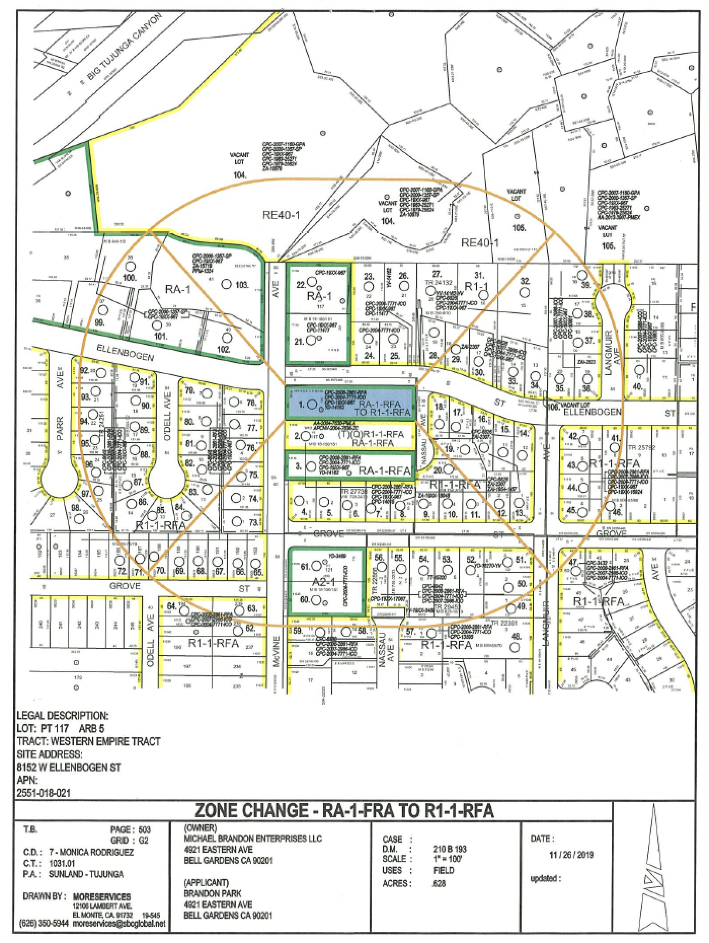 8152 W Ellenbogen - Parcel Map From 1 Lot to 3 Lots