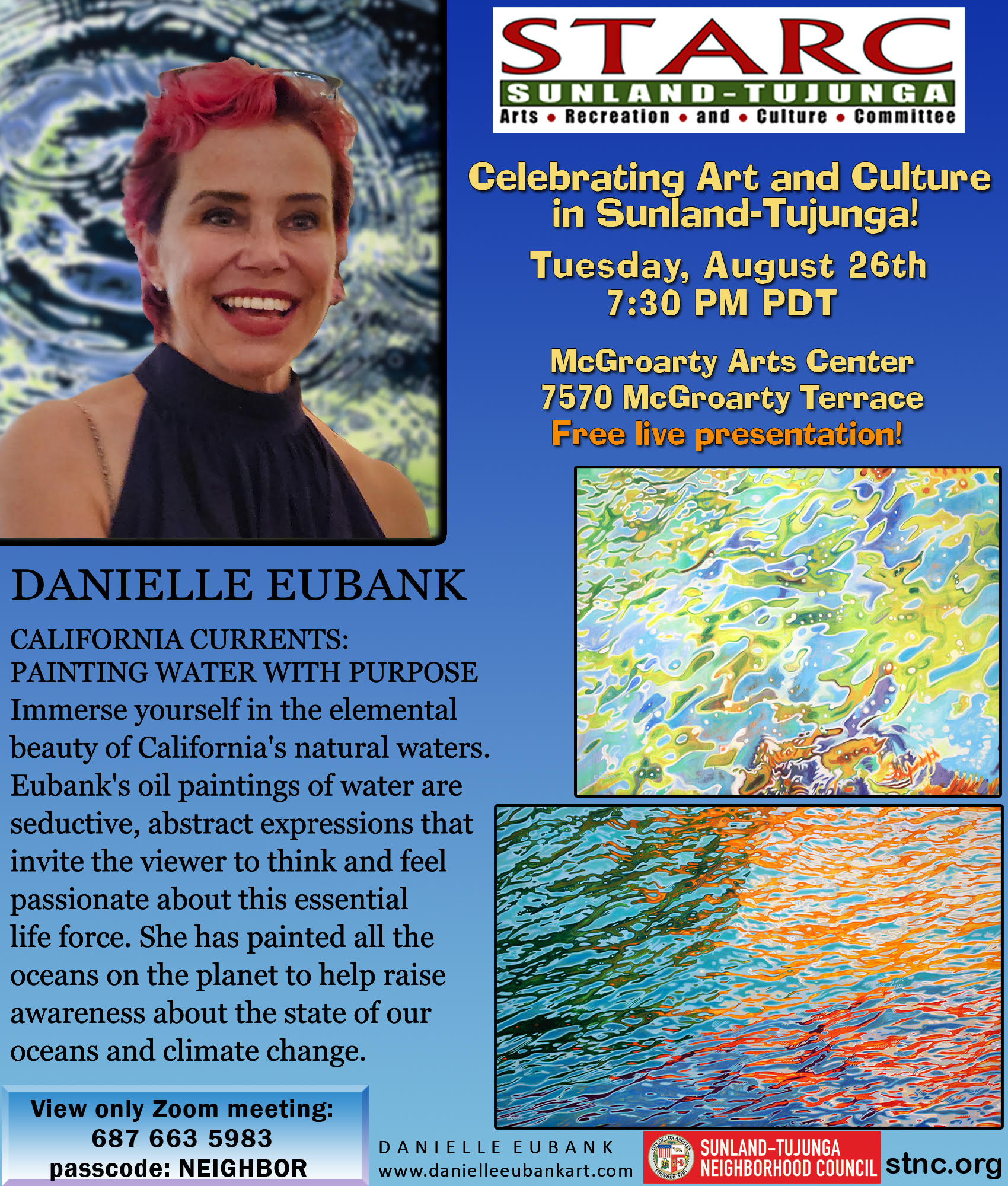 STARC Meets Aug 26 at McGroarty Art Center